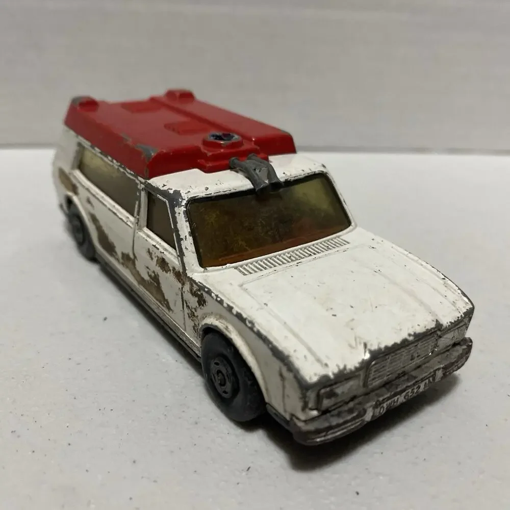Lot Of Four Vintage Toy Cars Ambulance Truck Sportscar Futuristic Vehicle